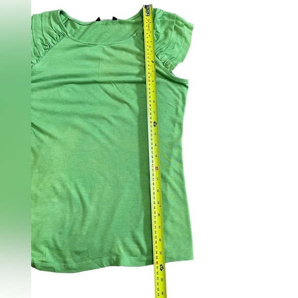 2/$20 Banana Republic Ruffle Sleeve Top - Bright Green - Modal - Picture 6 of 7